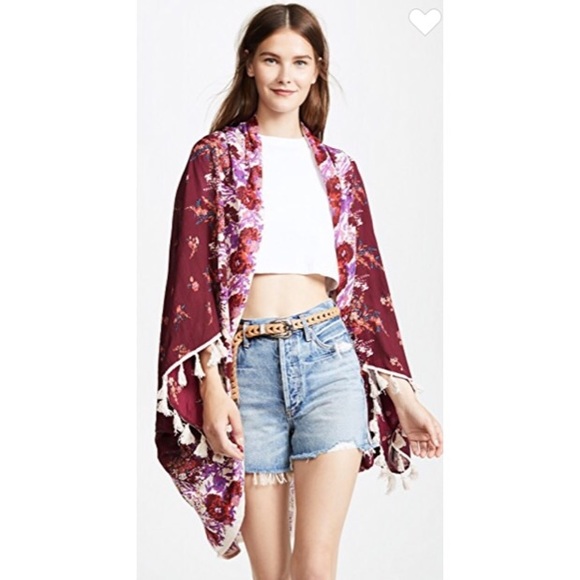new โฆ Free People โฆ Bali Wrapped Bloom Kimono โฆ - Picture 5 of 8